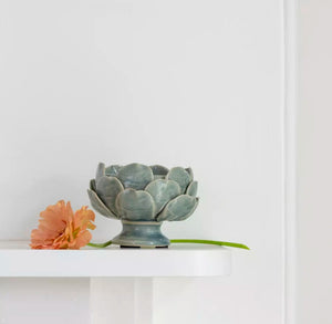 Sage Artichoke Pillar Candle Holder