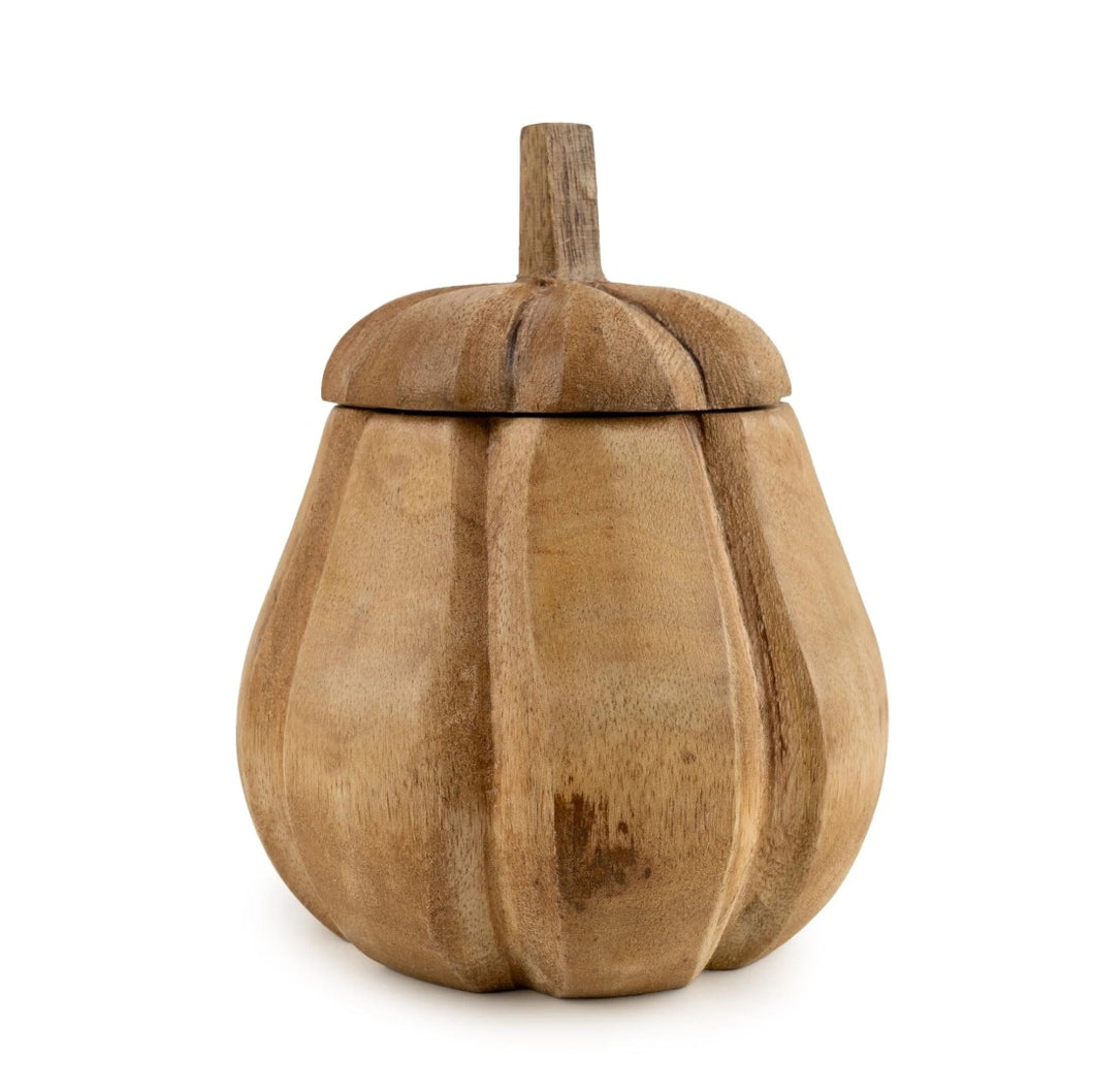 Wooden Pumpkin Pot