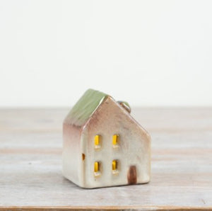Geneva Minature Green LED House