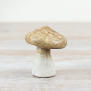 Brown Stoneware Mushroom