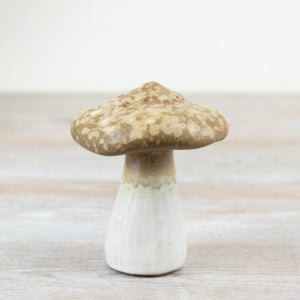Brown Stoneware Mushroom