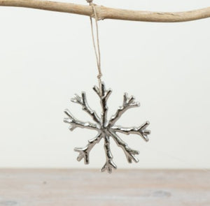 Silver Snowflake Tree Decoration