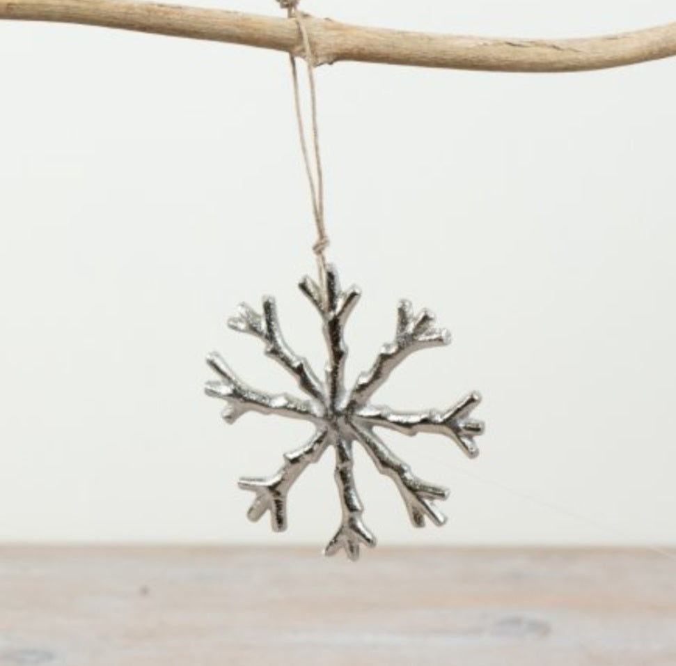 Silver Snowflake Tree Decoration