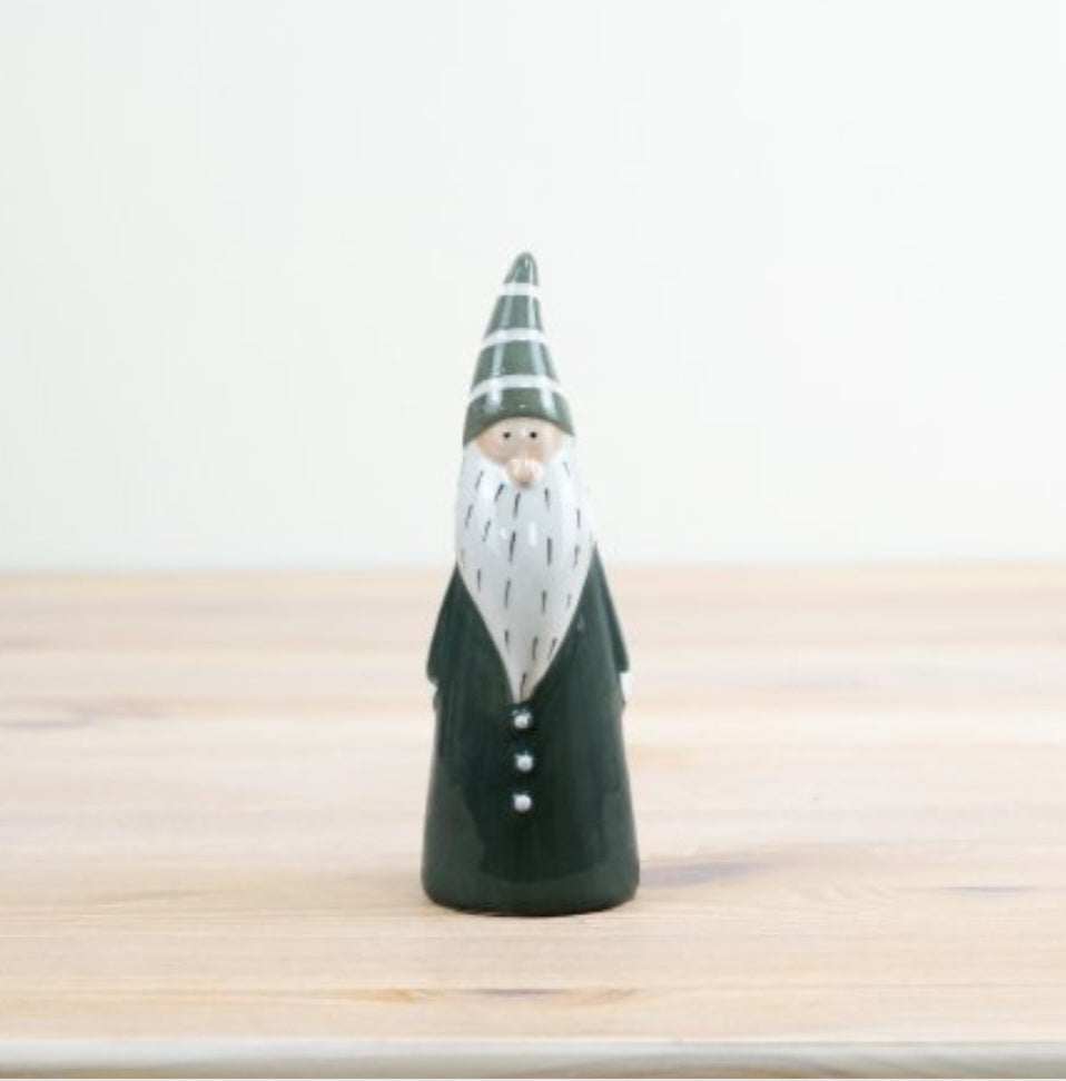 Green Santa Ornament