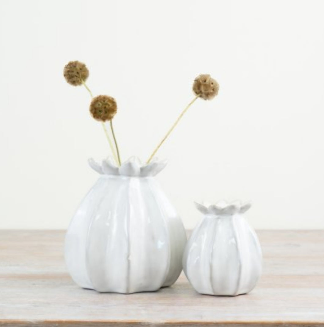 White Poppy Seed Vase