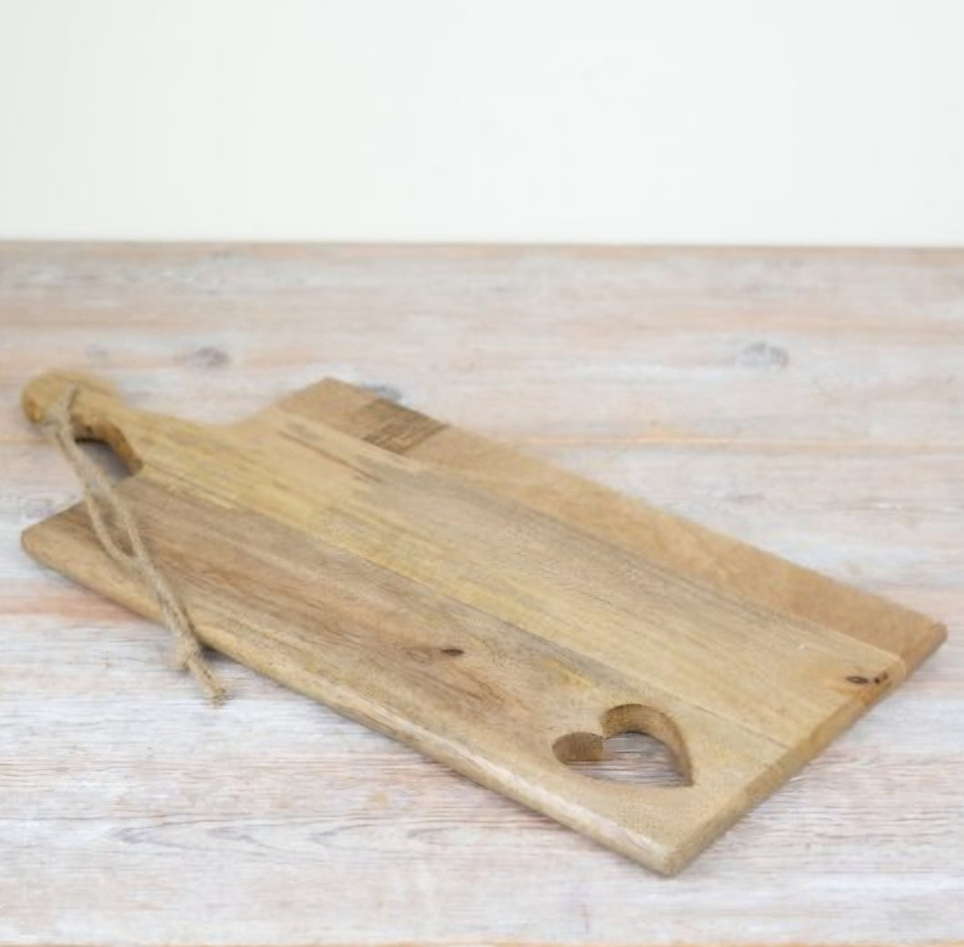 Wooden Chopping Board with Heart