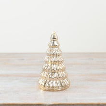 Load image into Gallery viewer, Gold Ribbed LED Christmas Tree Ornament
