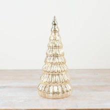 Load image into Gallery viewer, Gold Ribbed LED Christmas Tree Ornament
