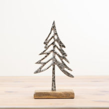 Load image into Gallery viewer, Silver Tree on Wooden Plinth
