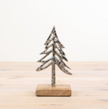 Load image into Gallery viewer, Silver Tree on Wooden Plinth
