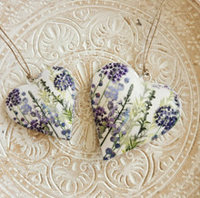 Load image into Gallery viewer, Lavender Floral Hanging Heart
