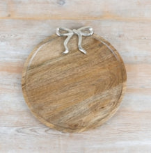Load image into Gallery viewer, Silver Bow Wooden Plate
