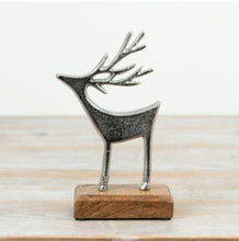 Load image into Gallery viewer, Reindeer on Wooden Plinth

