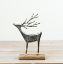Load image into Gallery viewer, Reindeer on Wooden Plinth
