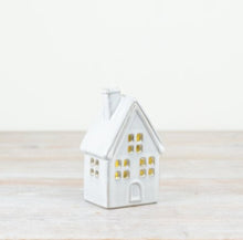Load image into Gallery viewer, White Ceramic LED House Ornament
