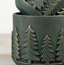 Load image into Gallery viewer, Green Christmas Tree Patterned Plant Pot
