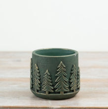 Load image into Gallery viewer, Green Christmas Tree Patterned Plant Pot
