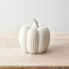 Load image into Gallery viewer, White Ribbed Pumpkin
