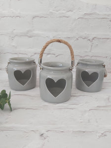 Grey Heart Lantern