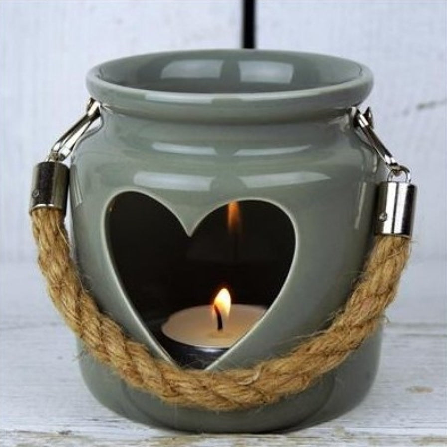 Grey Heart Lantern