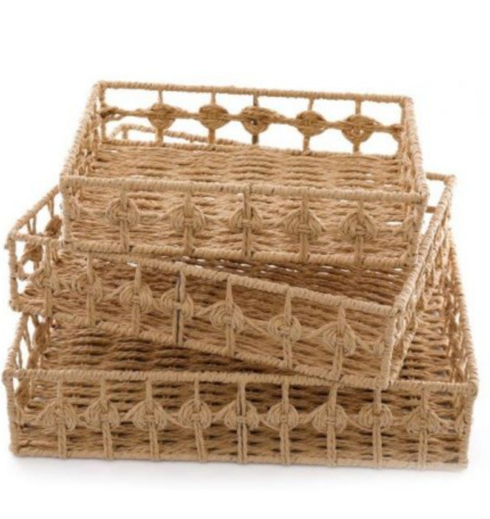 Natural Rectangular Woven Basket