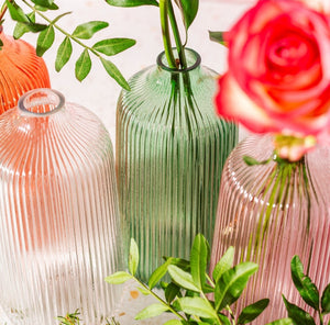 Tall Fluted Glass Vase