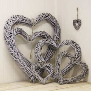 Grey Rattan Heart