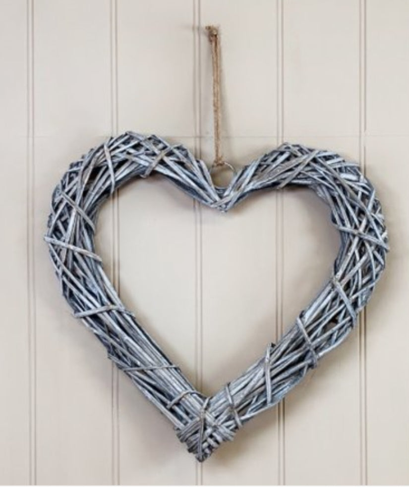 Grey Rattan Heart