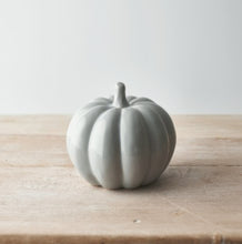 Load image into Gallery viewer, Grey Ceramic Pumpkin
