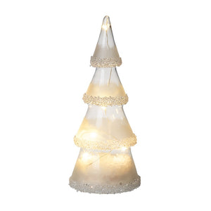 Light Up Glass Cone Tree