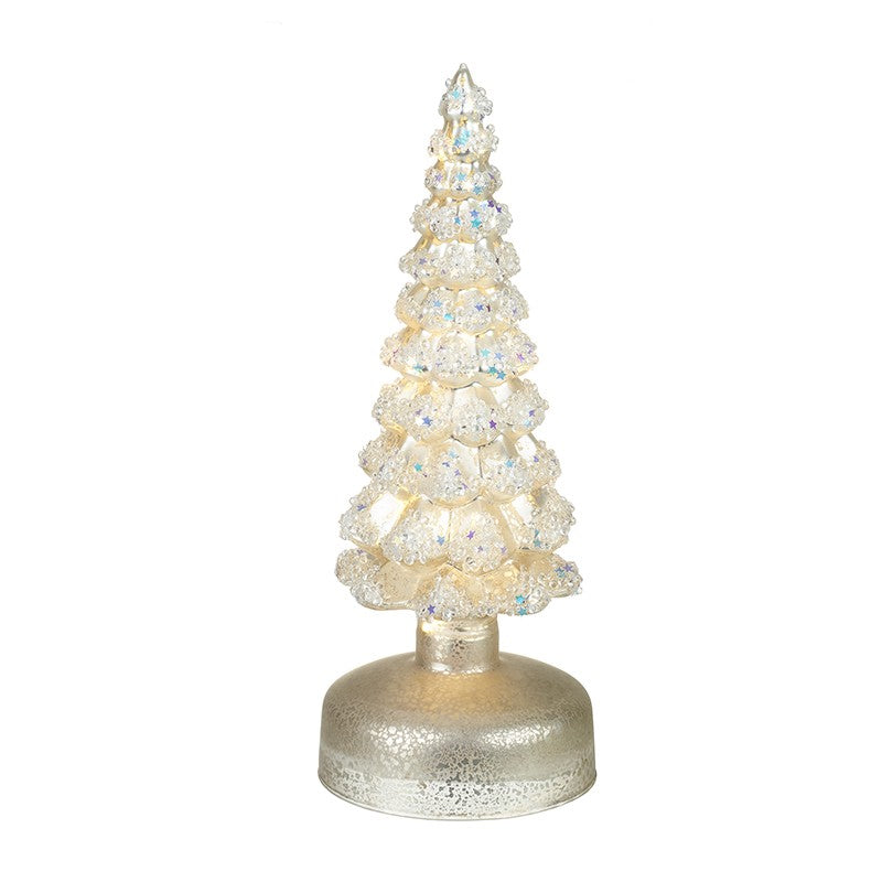Gold Light Up Glass Christmas Tree
