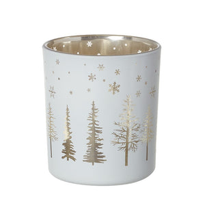 White & Gold Tree Tealight Holder